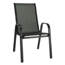 Stohovateľná stolička, tmavosivá/čierna, ALDERA P1, poškodený tovar