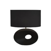 Keramická stolná lampa, čierna, QENNY TYP 10 AT09115, poškodený tovar