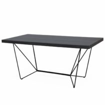 Jedálenský stôl, sivá/čierna, PALMER, poškodený tovar