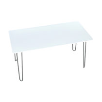 Jedálenský stôl, biela/kov, KURT R3, rozbalený tovar