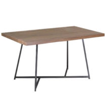 Jedálenský stôl, tmavý orech/čierna, SVARAN, rozbalený tovar