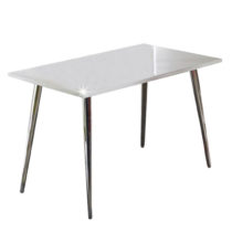 Jedálenský stôl 120x70, MDF+chróm, extra vysoký lesk HG, PEDRO P1, poškodený tovar
