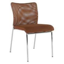 Zasadacia stolička, hnedá/chróm, ALTAN, rozbalený tovar