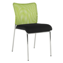 Zasadacia stolička, zelená/čierna/chróm, ALTAN, rozbalený tovar