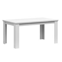 Rozkladací jedálenský stôl, biela, 160-200x91 cm, ARYAN