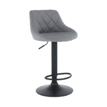 Barová stolička, látka sivá/čierna, TERKAN P1, poškodený tovar