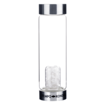 TEMPO-KONDELA CRYSTAL, sklenená fľaša s kremeňom, 500 ml