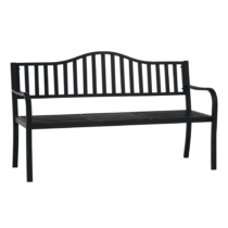 Záhradná lavička so stolíkom, čierna, DAGNO R1, rozbalený tovar
