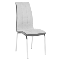Jedálenská stolička, sivá/chróm, GERDA NEW, rozbalený tovar