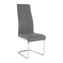 Jedálenská stolička, látka tmavosivá/chróm, AMINA P1, poškodený tovar