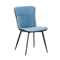 Jedálenská stolička, ekokoža, modrá/hnedá, KLARISA