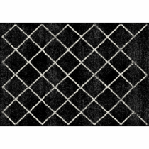 Koberec, čierna/vzor, 133x190  cm, MATES TYP 1