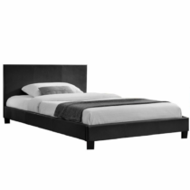 Manželská posteľ, čierna, 180x200, NADIRA