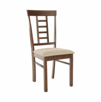 Jedálenská stolička, orech/béžová, OLEG NEW, rozbalený tovar