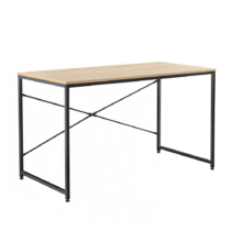 Písací stôl, dub/čierna, 120x60 cm, MELLORA