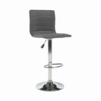 Barová stolička, sivá/chróm, PINAR, poškodený tovar