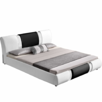 Moderná posteľ, biela/čierna, 180x200, LUXOR