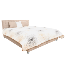 Manželská posteľ, svetlohnedá/vzor, 180x200, BOR P1, poškodený tovar