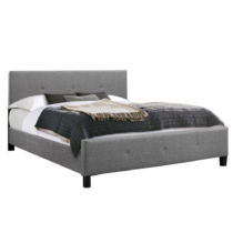 Manželská posteľ, sivá látka, 160x200, ATALAYA R1, rozbalený tovar