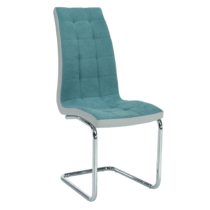 Jedálenská stolička, mentolová/sivá/chróm, SALOMA NEW P1, poškodený tovar