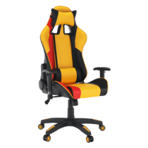 Kancelárske/herné kreslo, žltá/čierna/oranžová, SOLERO