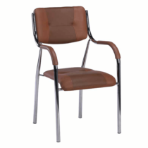 Stohovateľná stolička, hnedá, ILHAM P1, poškodený tovar