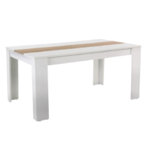 Jedálenský stôl, biela/dub sonoma, 140x80 cm, RADIM NEW