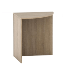 Stôl rohový oblúkový, dub sonoma, TEMPO ASISTENT NEW 024 R1, rozbalený tovar