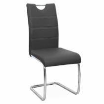Jedálenská stolička, čierna/svetlé šitie, ABIRA NEW, poškodený tovar
