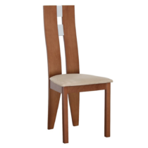 Drevená stolička, čerešňa/látka béžová, BONA, poškodený tovar