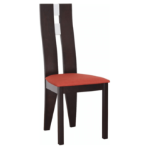 Drevená stolička, wenge/terakota, BONA, poškodený tovar