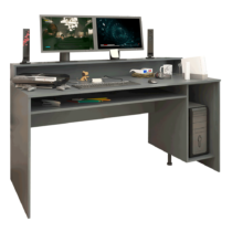 PC stôl/herný stôl, grafit, TEZRO NEW