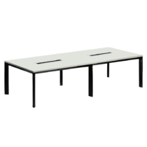 Rokovací stôl, biela/čierna, DALY P1, poškodený tovar