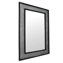 Zrkadlo, strieborná/čierna, ELISON TYP 9 P1, poškodený tovar